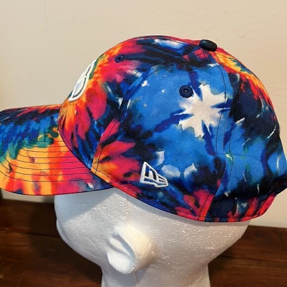 Seattle Seahawks New Era Tie Dye Crucial Catch Cancer baseball hat cap-October - Picture 3 of 6